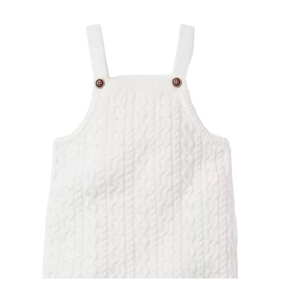 Janie and Jack NWT Baby Cable Knit Sweater Overall. Size 6-12 Months. - Picture 4 of 4